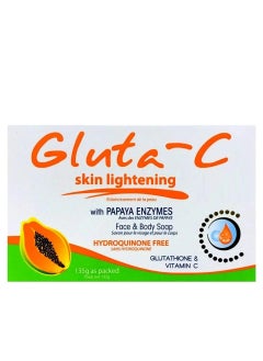 GLUTA C Skin Lightening Face And Body Soap With Papaya Enzymes 135g 