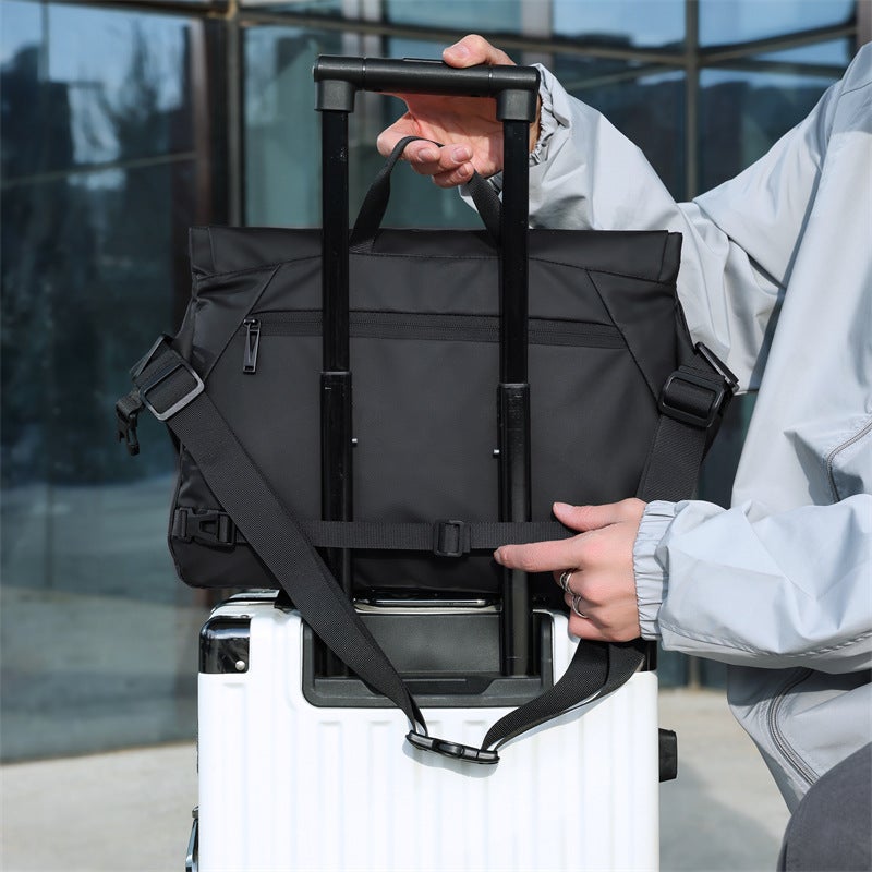 Handbag Large Capacity Waterproof Portable Men'S Simple Casual Crossbody Multifunctional Motorcycle Shoulder Travel Bag - Image 5
