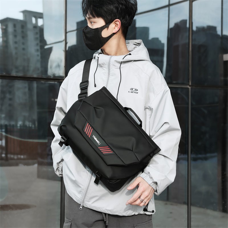 Handbag Large Capacity Waterproof Portable Men'S Simple Casual Crossbody Multifunctional Motorcycle Shoulder Travel Bag - Image 4