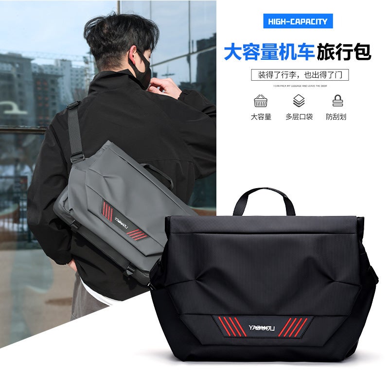 Handbag Large Capacity Waterproof Portable Men'S Simple Casual Crossbody Multifunctional Motorcycle Shoulder Travel Bag - Image 2