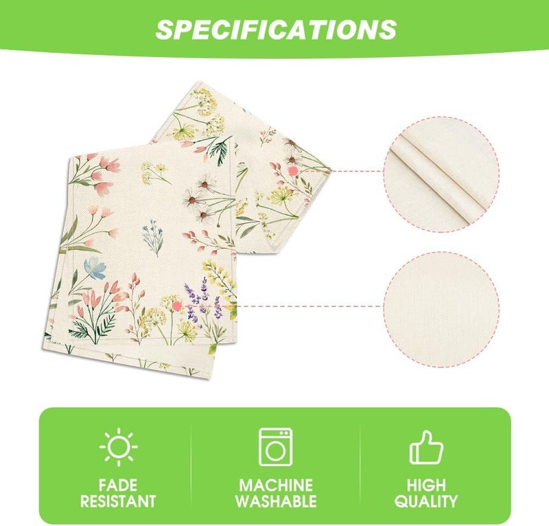 Floral Summer Table Runner - 13x72 Inch Seasonal Spring Kitchen Decoration - Image 5
