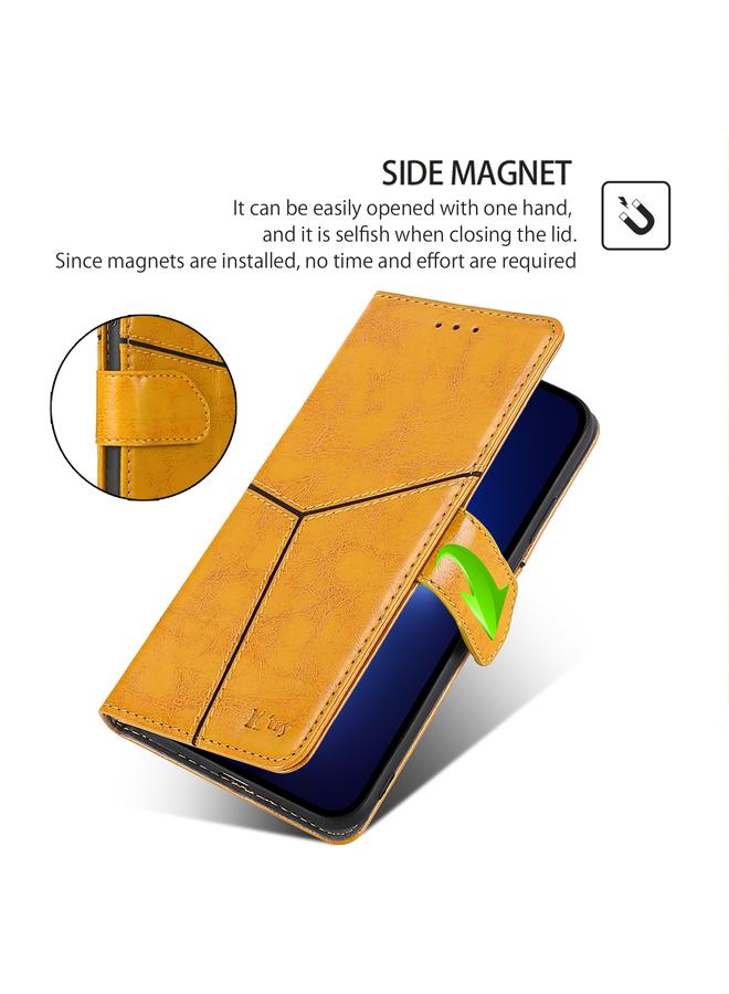 اس-توب جراب هاتف Itel S24 4G مصنوع من الجلد بخياطة هندسية - Image 5