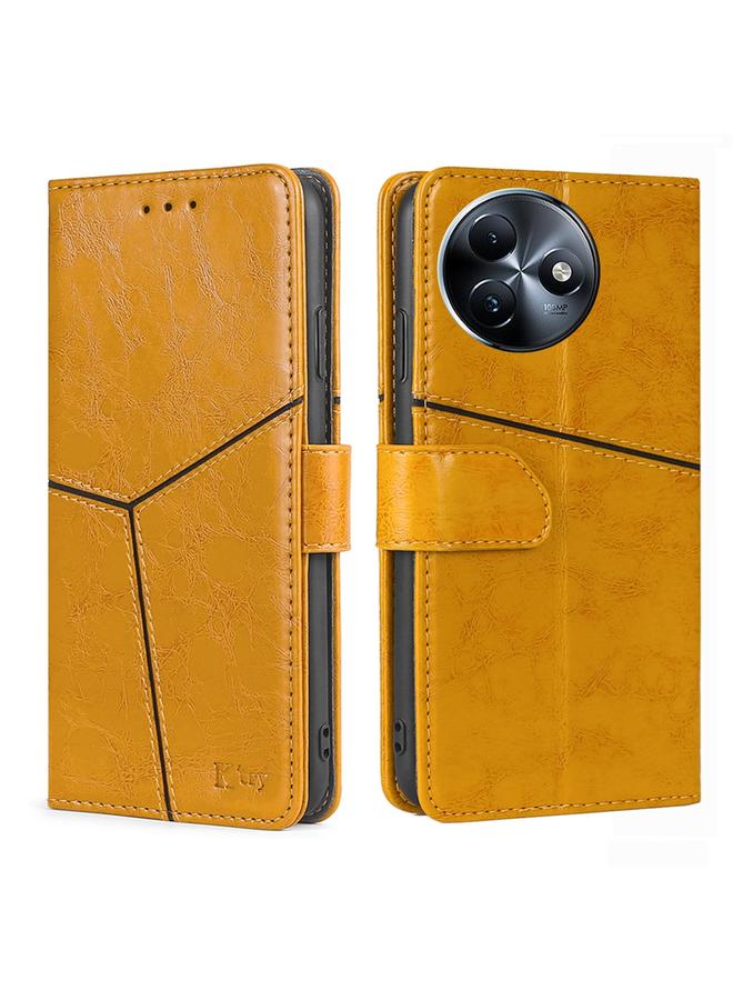 اس-توب جراب هاتف Itel S24 4G مصنوع من الجلد بخياطة هندسية - Image 1