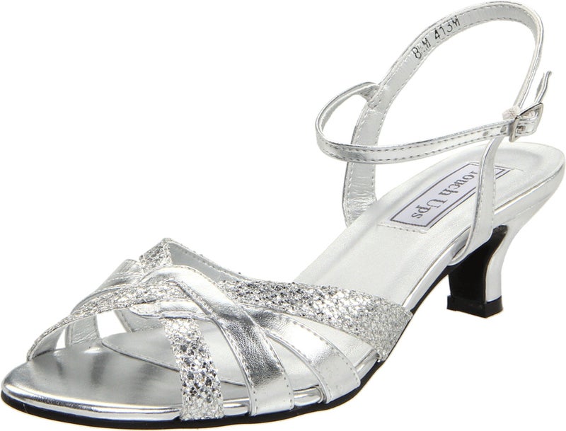 Touch Ups Womens Jane AnkleStrap SandalSilver Glitter6 W US
