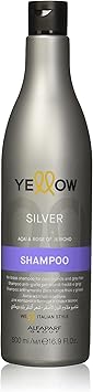 Yellow ALFAPARF MILANO Shampoo Silver 500 ml Pack of 1 Acai Rose of Jericho Damaged Color Protection Hair Cleanser for Chemically Treated Hair - Image 1