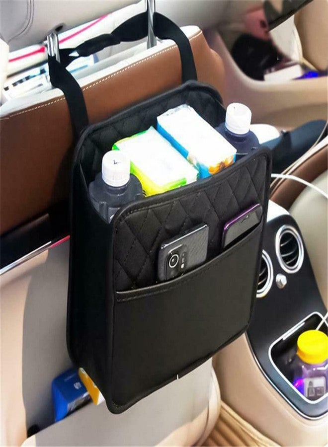 STHIRA® Car Back Seat Organizer Car Organizer Bag Car Headrest Hanging Organizer Pouch Car Headrest Quick Release Organizer Pouch Back Seat Organizer Pouch for Phone, Toy, Tissue Pack (25x22.5 cm) - Image 1