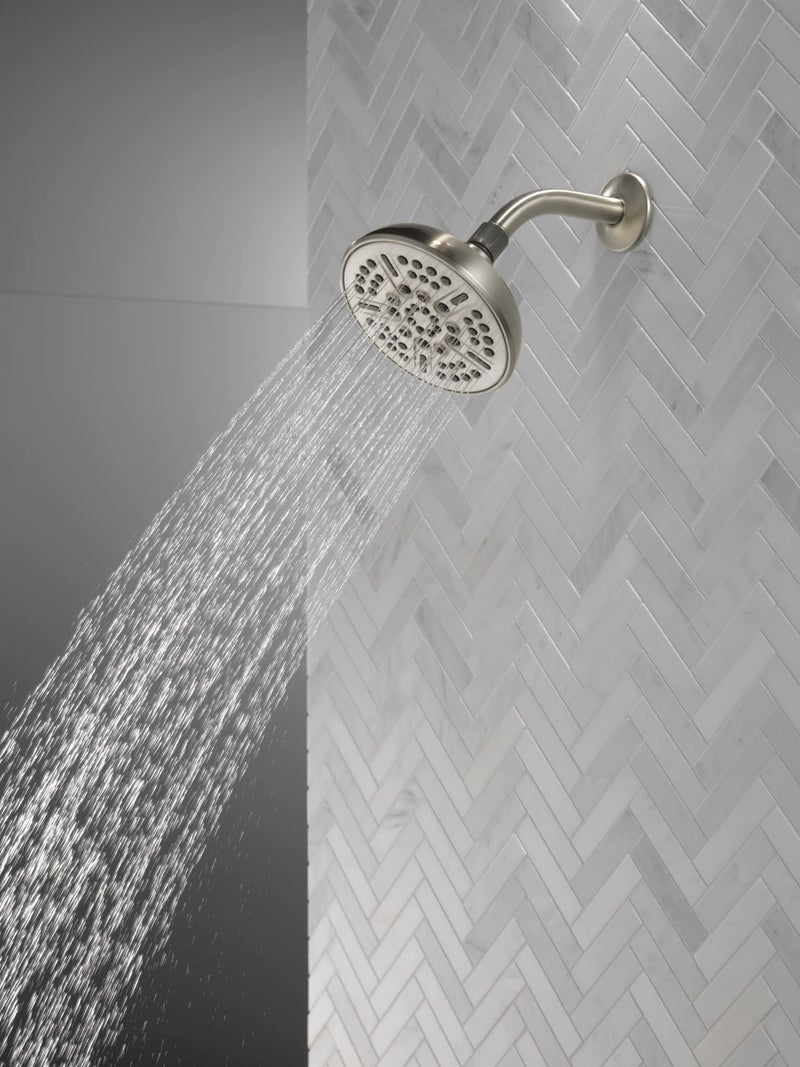 Delta Faucet 8-Spray Touch-Clean Shower Head Brushed Nickel, Delta Shower Heads, Showerhead, Brushed Nickel Shower Head, 2.5 GPM Water Flow, Stainless 75898CSN - Image 2