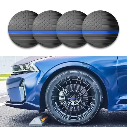 WINUERK 4PCS American Flag Wheel Center Caps Stickers, 56mm/2.2 Inch Wheel Rim Hub Caps, Waterproof USA Flag Wheel Hub Center Cap Emblems, Automotive Exterior Decals Accessories Fit Most Cars - Image 1