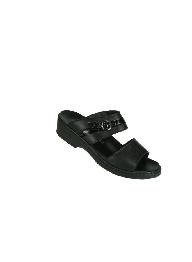 Josef Seibel Ladies Comfort Wedge Sandals 08830-AR50100 Black 36 - Image 1