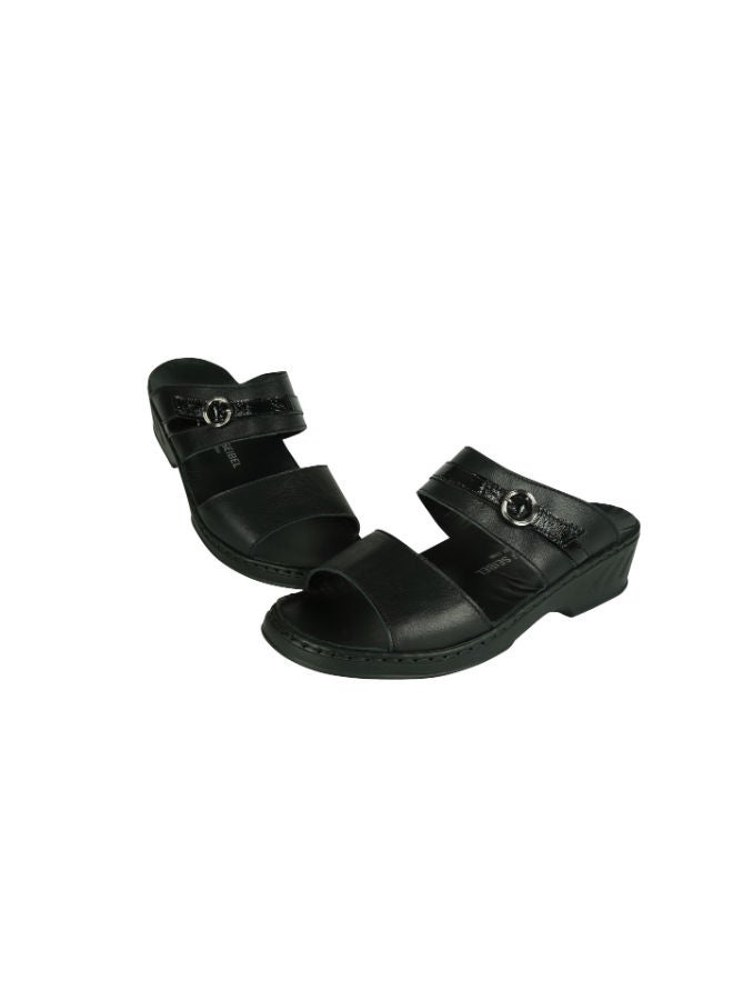 Josef Seibel Ladies Comfort Wedge Sandals 08830-AR50100 Black 36 - Image 2