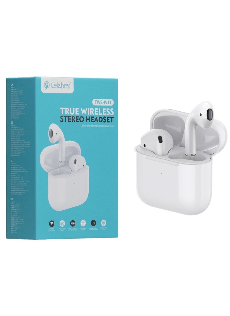 Celebrat - TWS-W11 Wireless Earbuds: High-Quality Sound and True Wireless Freedom - Image 1