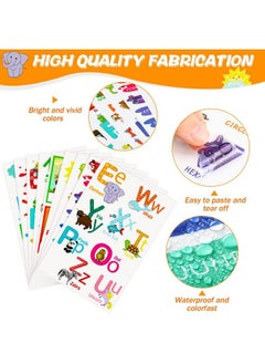 Chinco 9 Sheets Kids Alphabet Wall Decals Educational Number Wall Stickers Decals Colorful Abc Animal Learning Wall Decals Peel And Stick Removable Stickers For Toddlers Classroom Nursery Bedroom  - Image 4