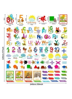 Chinco 9 Sheets Kids Alphabet Wall Decals Educational Number Wall Stickers Decals Colorful Abc Animal Learning Wall Decals Peel And Stick Removable Stickers For Toddlers Classroom Nursery Bedroom  - Image 5