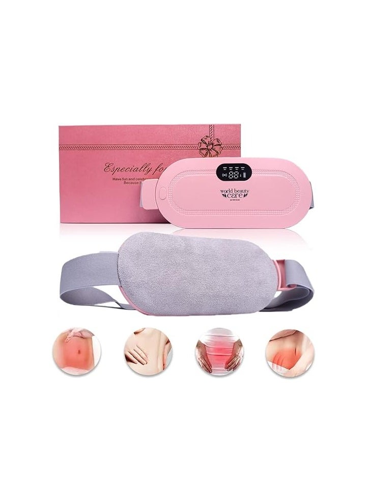 Generic Electric Heating Belt for Women – Pain Relief with 3 Heat Levels & 4 Massage Modes, Portable & Rechargeable – Pink  - Image 1