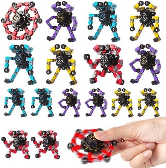 Gokeey Transformable Fidget Spinners - 4pcs for Kids & Adults, Stress Relief Toys - Image 3