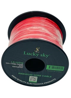 Lucky Sky Lucky Sky 20awg Wire Flexible Silicone Tinned Copper Wires Silicone Rubber Insulated Red Color 50M 164ft OD:-1.8mm 300V Stranded Hook up Wire. (RED)  - Image 2