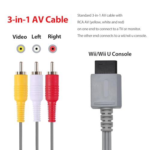 DTianSir Wii HDMI Adapter with AV Cable,Wii to HDMI Converter 1080P with 3.5mm Audio Jack,Compatible with All Nintendo Wii Display Modes - Image 5