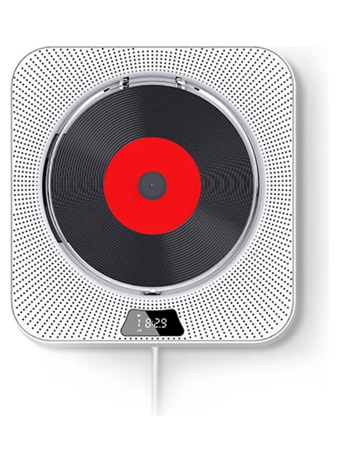 NIBEMINENT Wall Mounted CD Player with Remote Control LU-H634-2 White/Black/Red  - Image 2