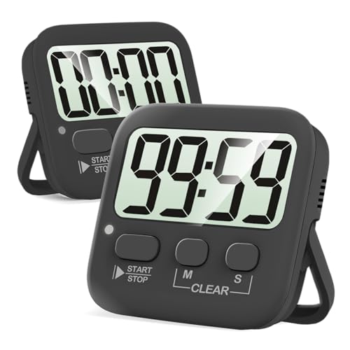 Antonki 2 Pack Digital Timer for Kids, Magnetic Countdown Kitchen Timers for Cooking, Egg, Classroom, Teacher, Exercise, Study, Oven - Battery Included - Image 1
