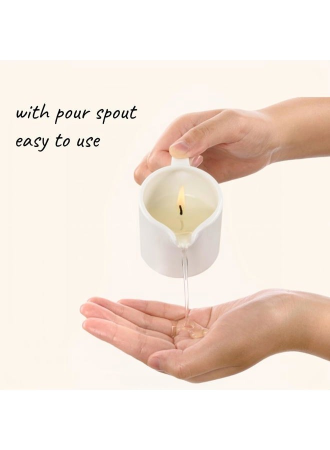 MELONY Soy Massage Oil Candle | Coconut | Low Temp | 2.82 OZ / 80G | Perfect Intensive Skin Treatment Candle | Nourishing with Almond Oil, Shea Butter & Cocoa Butter | Massage & Moisturise - Image 2