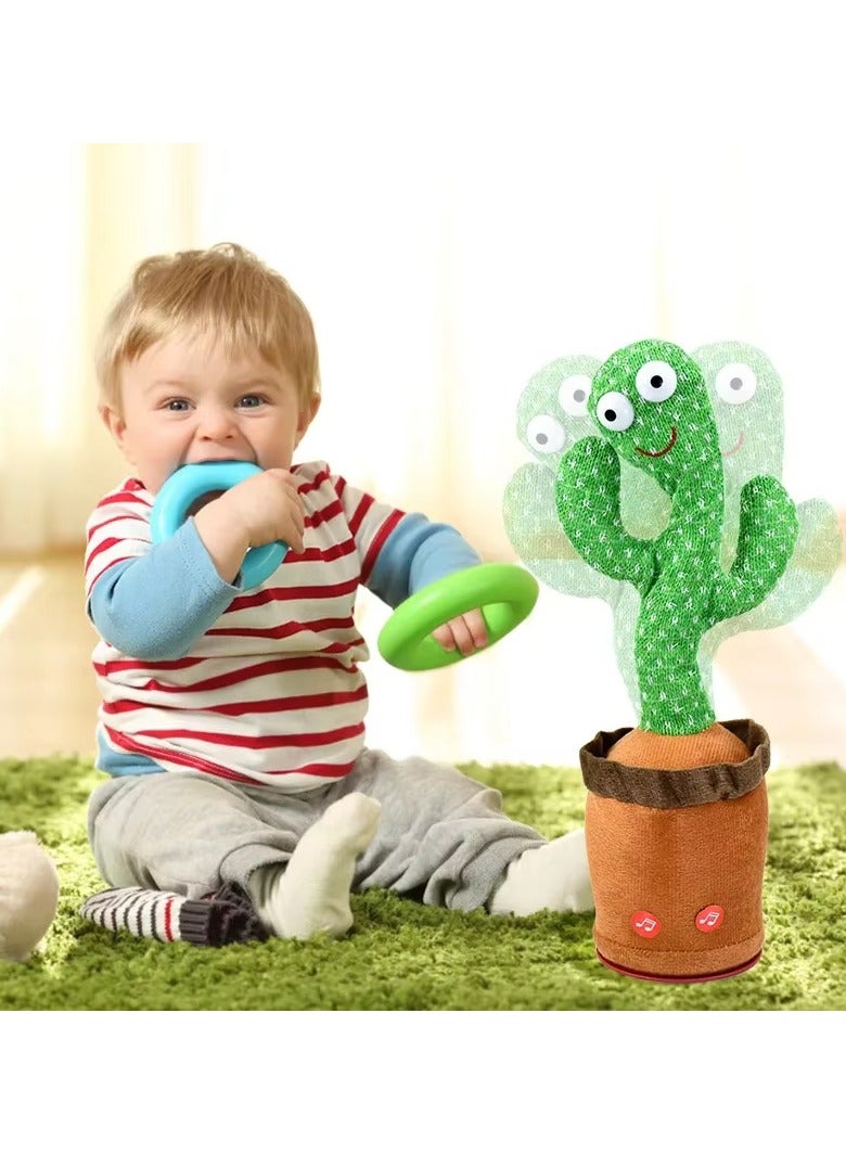 Funny Voice Repeating Rechargeable Talking Cactus Toy for Kids | Funny Gift Toys for Kids - Image 5