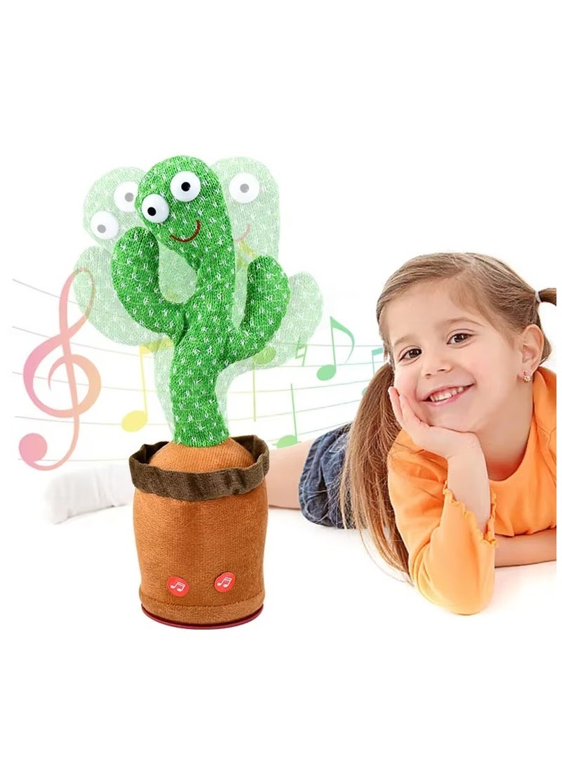Funny Voice Repeating Rechargeable Talking Cactus Toy for Kids | Funny Gift Toys for Kids - Image 1