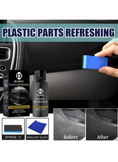 OUHOE Car Plastic Parts Refurbish Agent, Quick Car Plastic Restorer Cream, Plastic Revitalizing Coating Agent,  Automotive Plastic Retreading Agent For Car Interior Cleaning, (OUHOE Set A 50ml)  - Image 3