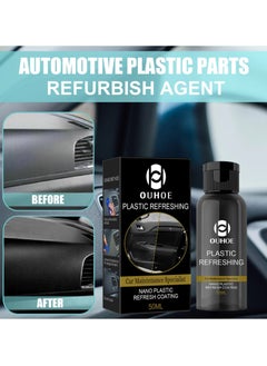 OUHOE Car Plastic Parts Refurbish Agent, Quick Car Plastic Restorer Cream, Plastic Revitalizing Coating Agent,  Automotive Plastic Retreading Agent For Car Interior Cleaning, (OUHOE Set A 50ml)  - Image 5