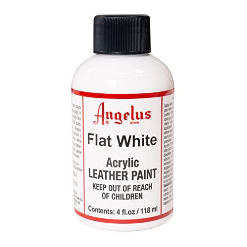 Angelus Leather Paint 4 oz Flat White - Image 1