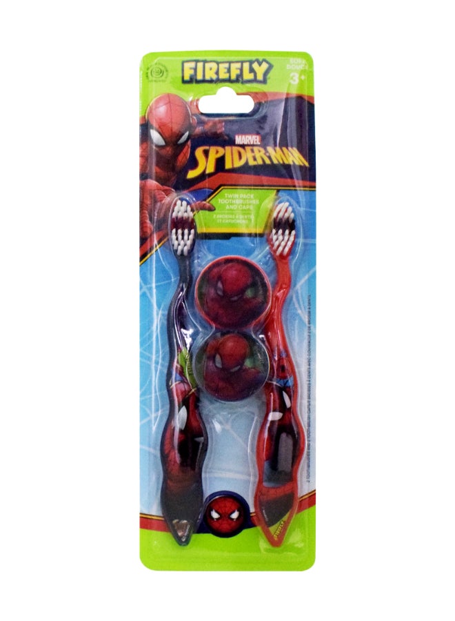 Firefly Spiderman 2 T.Brushes and 2 Caps Twin Pack - Image 4