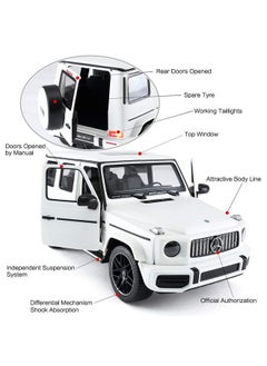 RASTAR RASTAR Off-Road Remote Control Car, 1:14 Mercedes-AMG G63 R/C Off-Roader Toy Car, Doors Open/Working Lights - White/2.4Ghz  - Image 4