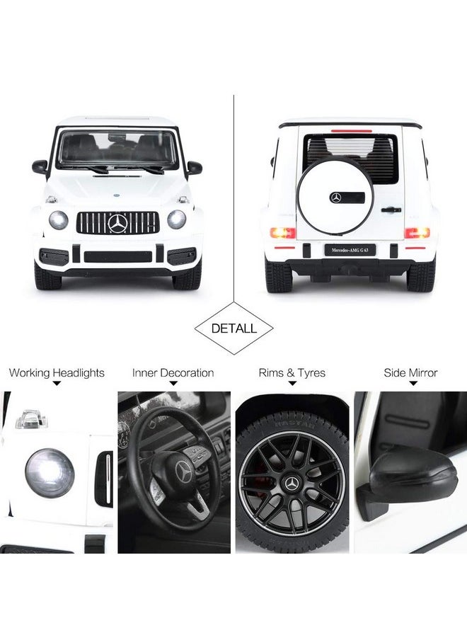 RASTAR - RASTAR Off-Road Remote Control Car, 1:14 Mercedes-AMG G63 R/C Off-Roader Toy Car, Doors Open/Working Lights - White/2.4Ghz - Image 1