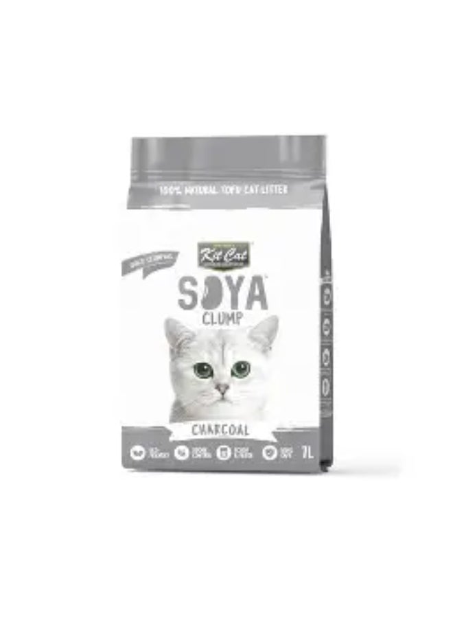 كيت كات صويا تكتّل رمل قطط فول الصويا - فحم 7 لتر