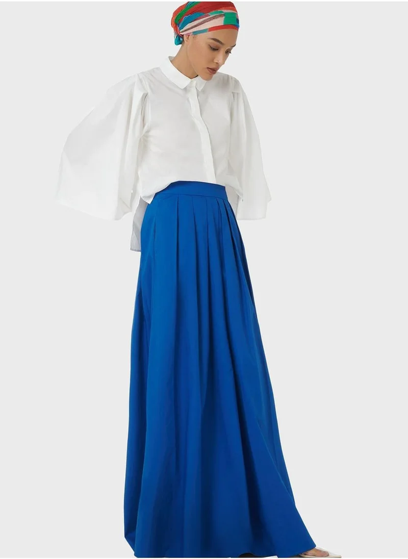leem Maxi Knife Pleat Skirt