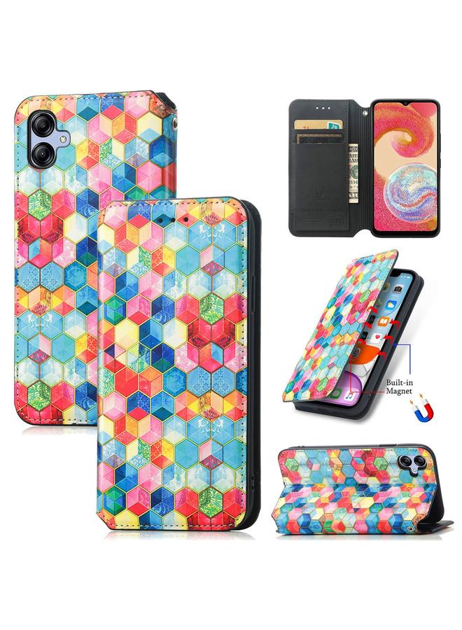 اس-توب جراب لهاتف Samsung Galaxy A04E CaseNeo جراب هاتف جلدي مغناطيسي ملون - Image 1