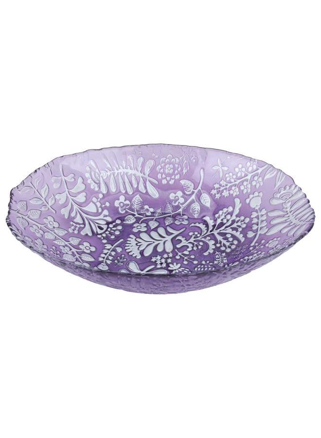 Alsaif Glass Serving Plate 30X20X6 Cm Purple - Image 2