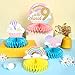 Fangleland 8Pcs Cloud 9th Birthday Table Decorations for Girls Rainbow Happy Birthday Honeycomb Centerpieces for 9 Year Old Party Colorful Cloud 9 3D Table Toppers - Image 4