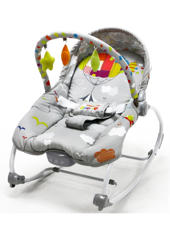 asalvo - BABY BOUNCER EVOLUTIVA 2 in 1 - ZEPPELIN - Image 1