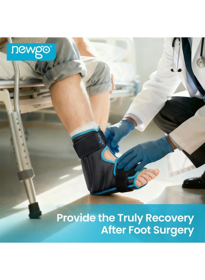 NEWGO Ice Pack Foot Ankle Ice Pack Wrap for Plantar Fasciitis, Foot Surgery Recovery, Hot Cold Therapy Ice Boot for Bunions, Ankle Injury, Swelling, Burning Feet - Black - Image 5