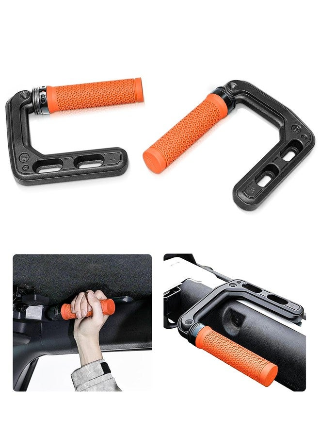 JROAD Bronco Aluminum Grab Handles Roll Bar Non-Slip Grip HandlesCompatible with Ford Bronco 2021-2025 Front or Rear Seat 2/4 Door Soft/Hard Top,Bronco Raptor Interior Accessories （2PCS/Orange） - Image 1