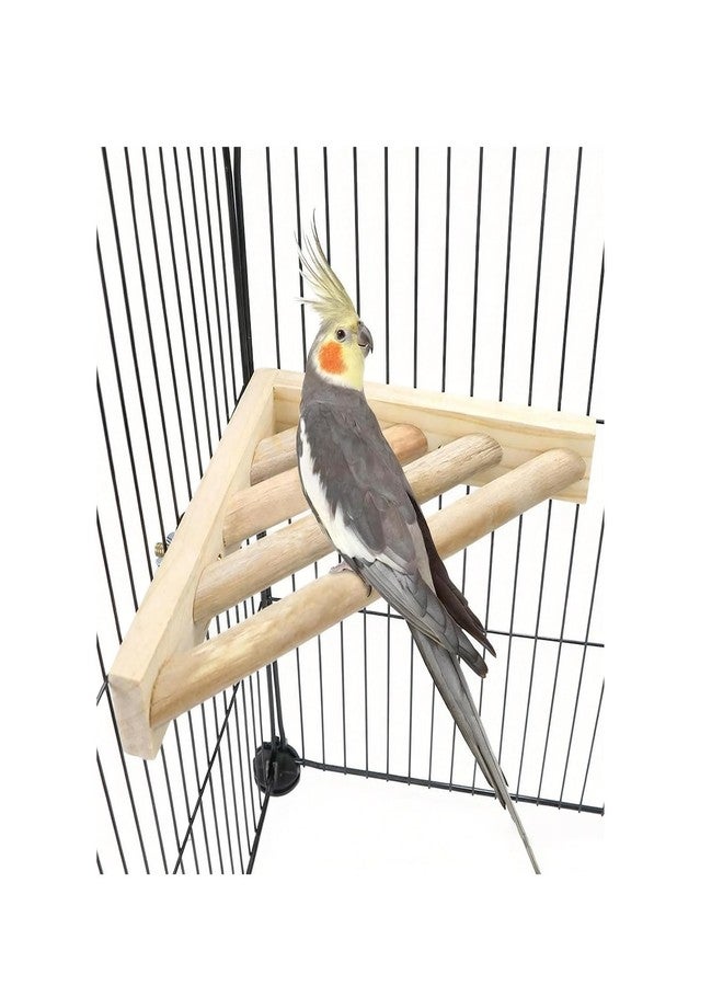 Litewoo Bird Perch Corner Platform Stand Shelf for Birds Budgie Parakeet Cockatiel Conure Cockatoo（Ladder） - Image 1
