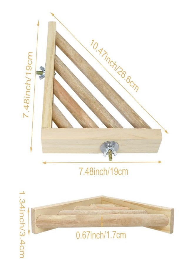 Litewoo Bird Perch Corner Platform Stand Shelf for Birds Budgie Parakeet Cockatiel Conure Cockatoo（Ladder） - Image 2
