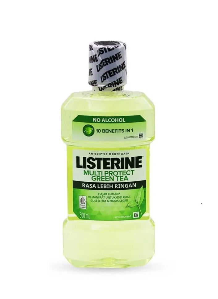 Listerine Mouthwash Multi Protect Green Tea - 500 ml  - Image 1