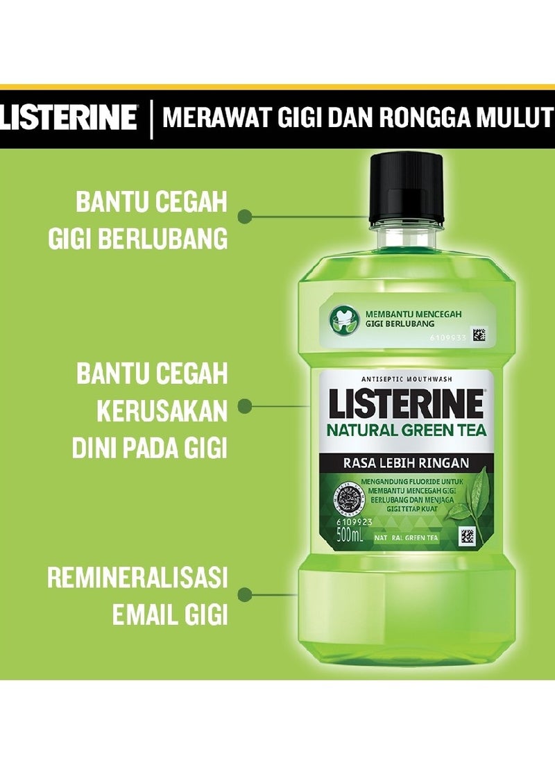 Listerine Mouthwash Multi Protect Green Tea - 500 ml  - Image 2