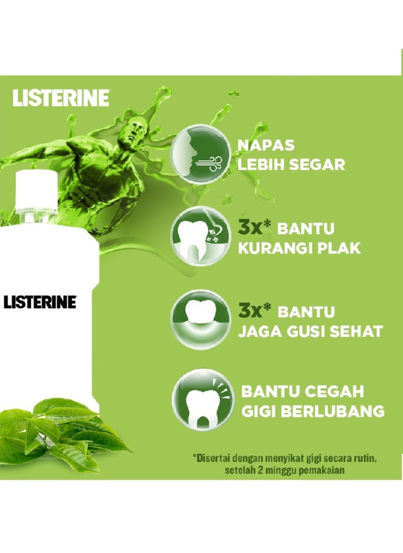 Listerine Mouthwash Multi Protect Green Tea - 500 ml  - Image 4