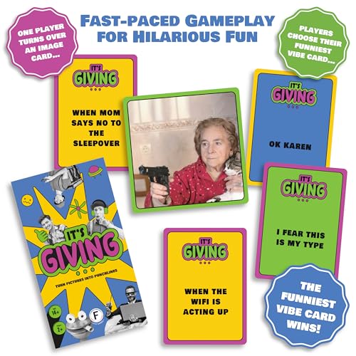 FITZ Its Giving Party Game The Ultimate Image Captioning Card Game for Endless Laughs with Quick Rounds and Hilarious Twists Ages 14 2 Players 30 Minute Playtime Made by Fitz - Image 5