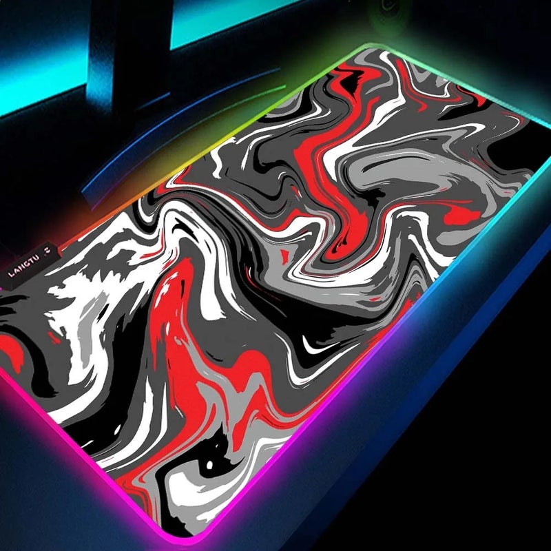 Y&D RGB LED Large Gaming Mouse Pad Desk Mat - Extended Keyboard Mousepad with Logo Illumination - Desk Pads for Gamers - Image 5