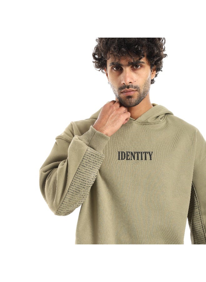 سيزار هودي رجالي اوفر سايز مزود بغطاء للرأس وطيباعة من الجانب - Image 4