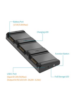 KASTWAVE 3-Ports Intelligent Battery Charger for DJI Air 3 Drone, Portable Quick Charging Hub with Storage and Discharging Mode Compatible with DJI Air 3 RC Quadcopter  - Image 2