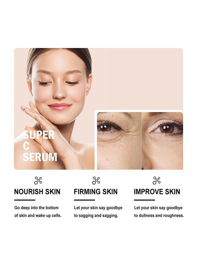 إيلهو سيروم سوبر سي ، مصل مرطب بفيتامين سي للوجه - مصل حمض الهيالورونيك المضاد للشيخوخة والتفتيح - مصحح البقع الداكنة - سيروم سوبر للوجه للنساء مع النياسيناميد والكافيين والباكوتشيول 50 مل - Image 5